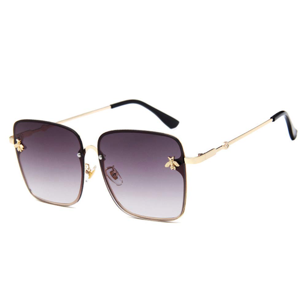 CdyBoxOversized Sunglasses Women Gradient Square Bee Sun Glasses for Lady Fashion Gifts