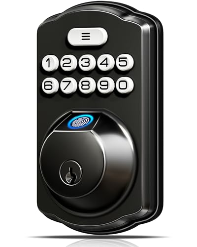 Veise Fingerprint Door Lock, Keyless Entry, Auto Lock, Electronic Keypad Deadbolt for Front Door,...