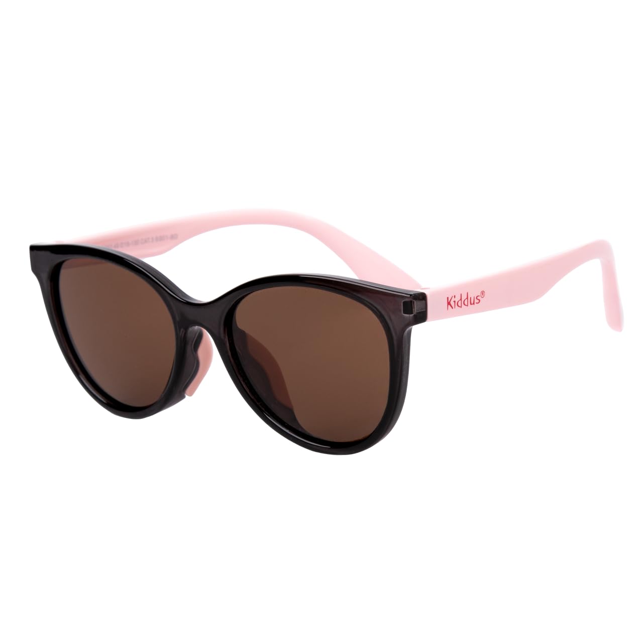Kiddus Kindersonnenbrille Mädchen 4-8 Jahre, Sonnenbrille Kinder Polarisiert UV400 CAT3, TR90 Rahmen Flexibel, TPE Bügel, Silikon Nasensteg, CE ISO REACH