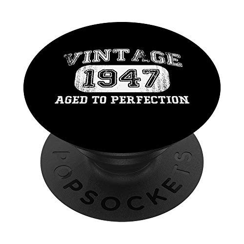 Vintage 1947 Regalos de cumpleaños 75 años 75 cumpleaños cumpleaños PopSockets PopGrip Intercambiable