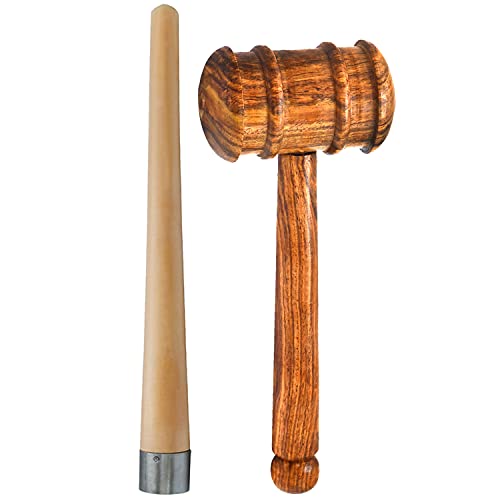 AAProTools Wooden Hammer Cricket Bat Mallet for Knocking...