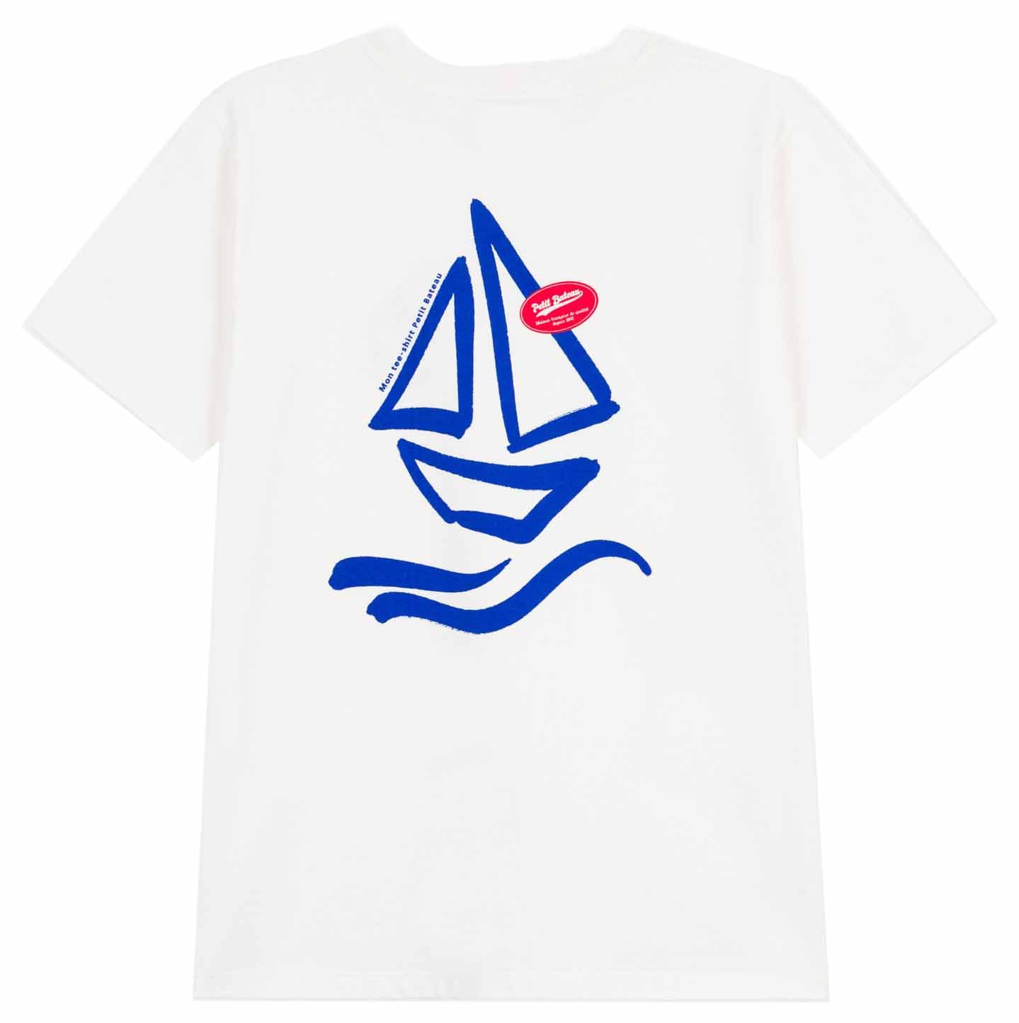 Petit Bateau T-Shirt, Unisex, aus Baumwolle, kurzärmelig, einfarbig, XXL, Weiß