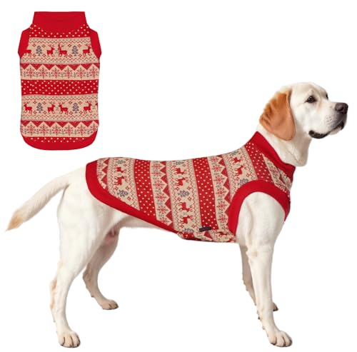 Kickred 犬用ニットセーター 洋服 新年 お祝い お祭り パーティ クリスマス ペット服 ドッグウェア 防寒着 保温 部屋着 お出かけ 犬のコート 秋冬用Tシャツ 記念撮影 誕生日プレゼント 小型犬 中型犬 大型犬