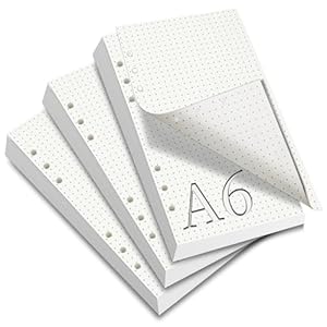 SWTYExt 180 Blätter A6 Nachfüllpapier Gepunktet