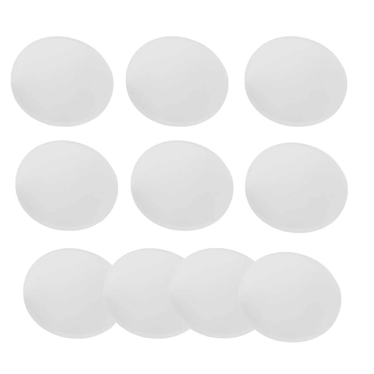 10 pcs disques ronds en caoutchouc silicone blanc, Ø 10-100mm, 2mm d’épaisseur, résistants à la chaleur, flexibles, antidérapants et antivibration, pour DIY, maison et usage industriel(100mm*2mm)
