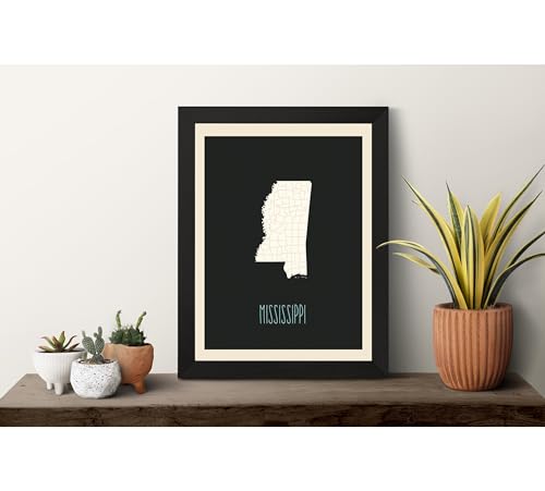 Mapa de EE. UU. infantil de Mississippi plastificado para pared 5