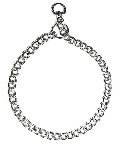 PSK PET MART Chrome Plated Stainless Steal Choke Chain Dog Training Collar (10 No., 18 Inch)