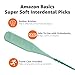 Amazon Basics Super Soft Interdental Picks, Flexible Rubber Bristles, 100 Count, 1 Pack