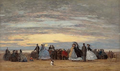 Image Sur Toile Plage de Villerville pour Salon et Chambre Épurée
