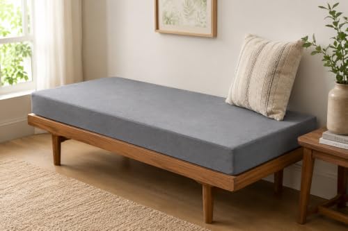 Image of 3 Seater Sofa Seat Cushion High Density Soft & Comfortable Foam with Zippered Cover Sofa Use Premium Fabric SleepStore Floor Cushion for Sitting in Livingroom Bedroom.