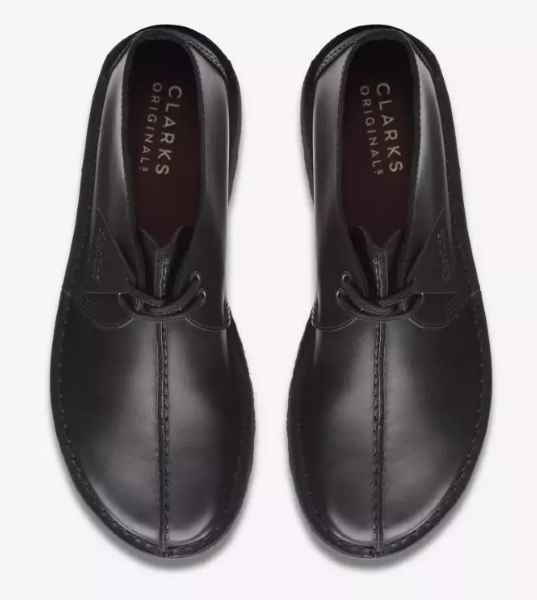 Clarks Men's Desert Trek Oxford, Black Smooth, 83