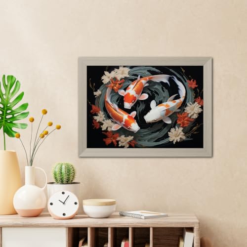 Image of TenorArts Feng Shui Photo Frame Vastu Positivity Aesthetic Wall Painting Lucky Art Frames with White Wooden Texture for Living rooms Office Bedroom - Wall Paintings /Hangings (12inches x 9inches)