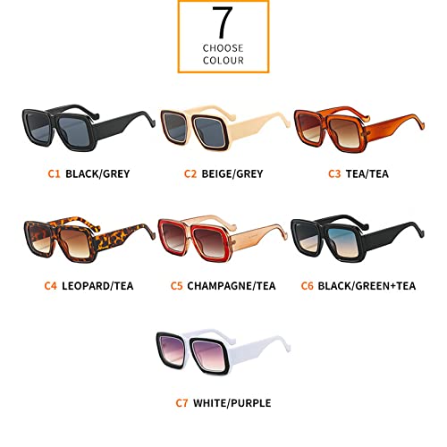 Square Sunglasses For Women Men Trendy Fashion Rectangle Sunglasses Uv Protection Retro Vintage Womens Sunglasses4