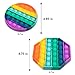 iBaste 2PCS Push Pop Pop Bubble Sensory Fidget Toy, One Louder Side Push Bubbles Pop, Pop Bubble Sensory Fidget Toy, Last One Lost Stress Reliever Autism Octagon Toy Anti-Anxiety Toys Rainbow