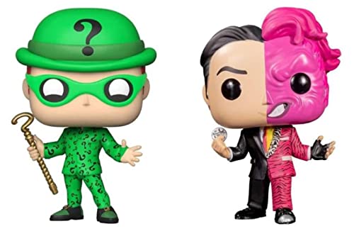 Funko 62479 Pop Heroes: Batman (1995)- 2pk Two Face & Riddler (Glow) - (Amazon Exclusive)