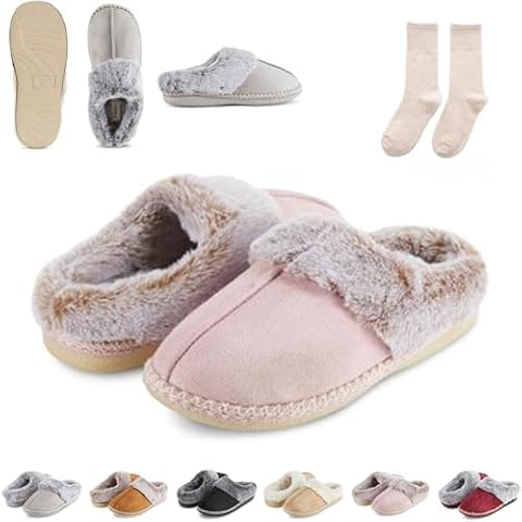 DENGWANG Dreamtoe Slippers, Women's Microsuede Indoor Outdoor Slippers, Winter Slippers for Women (Pink, Adult, Women, 10.5, Numeric Range, US Footwear Size System, 11, Narrow) Cover