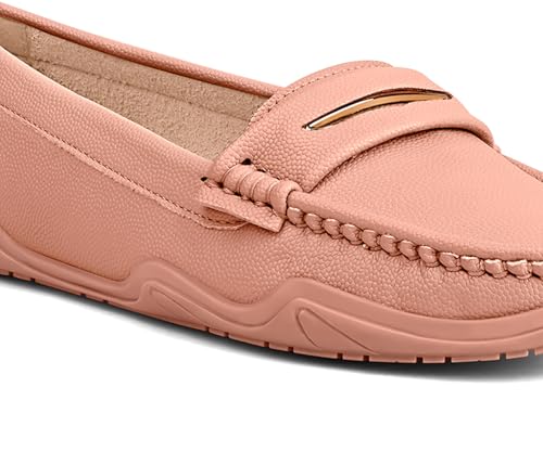 Image of LOUIS STITCH Women's Premium Slip-On Loafers | Elegant Solid Slip-On Comfort Shoes for Casual and Formal Wear | Slip-On Loafer Shoes for Women | LSLD-BLR-HS01