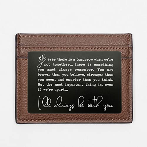 Inspirational Gift for Him, Motivational Gifts for Women, Best Friend, Always Remember You Are Braver Than You Think, Gift Idea, To Son, To Daughter, Wallet Insert Card (Black)2