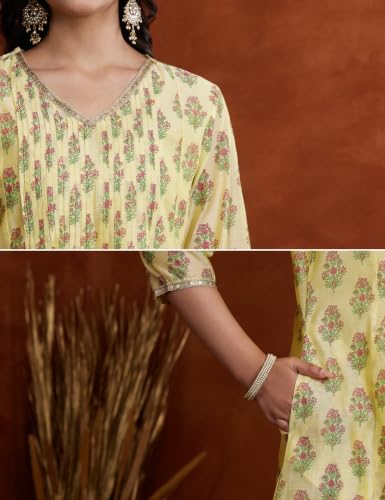 Image of Amazon Brand - Myx Women's Kurta Pant Set with Dupatta| Salwar Suit (Available in Plus Sizes)