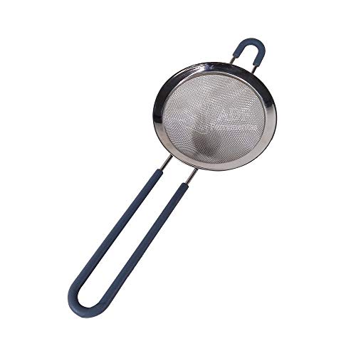 Peneira em Inox Culinária Com Cabo em Silicone 25x10cm
