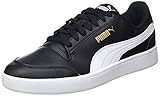 PUMA Unisex Shuffle Sneaker, Black White Team Gold, 43 EU