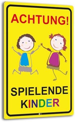 SCHILD - ACHTUNG Spielende Kinder Spielstraße - In 4 Größen - S00040 - Foto 4