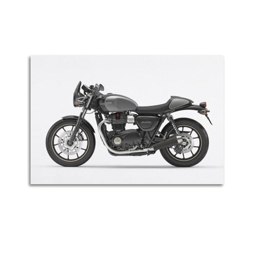 OKNGB Póster de motocicleta de Café Racer, póster decorativo de carreras de taza callejera, lienzo para pared e imagen artística moderna para decoración de dormitorio familiar, 30 x 45 cm