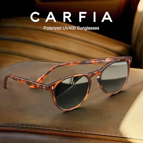 CARFIA Acetate Polarized Sunglasses for Men Trendy Retro Sun Glasses2