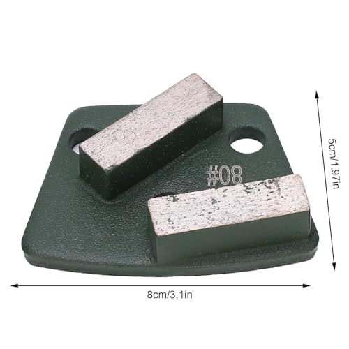 3PCS Trapezoid Grinding Shoes for Concrete - 80# Grit 2-Teeth Diamond Grinding Blocks for Floor Grinders Polishers (Green) by Walfront - Image 7