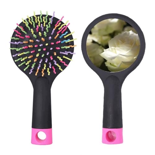 Brosse à cheveux démêlante pneumatique motif roses blanches brosse coussin
