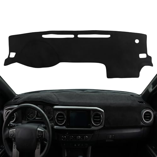 ACLONG Dashboard Cover Mat Fit for Toyota Tacoma 2016 2017 2018 2019 2020 2021 2022 2023 Flannel Non-Slip Dash Cover, Anti-Glare Sunshade UV Resistant Dashboard Protector Mat Pad