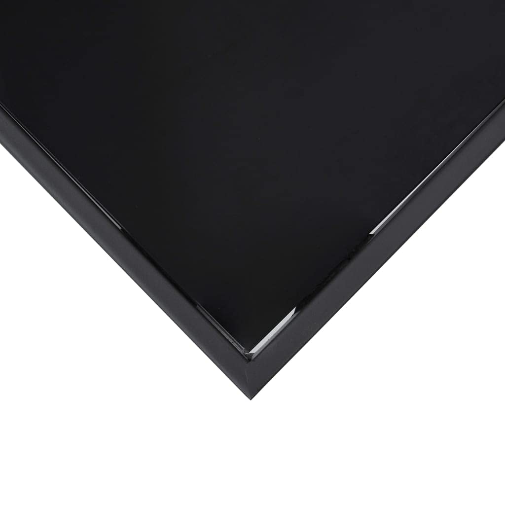 Générique Table de Bar de Jardin Noir 110x60x110 cm Verre trempé,Tables de jardin-48121