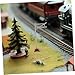2 Sets Miniature Railroad Crossing Signs: Toy Train Accessories with Traffic Signs and Signal Lights - Model Railroad Scenery and Sand Table Decoration
