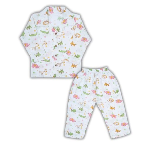Image of 100% Cotton Muslin Pant Shirt Set | Ultra Soft Breathable Toddler Outfit | Summer Wear Kids Clothing | Skin Friendly Comfortable Fit | SIZE | PRINT