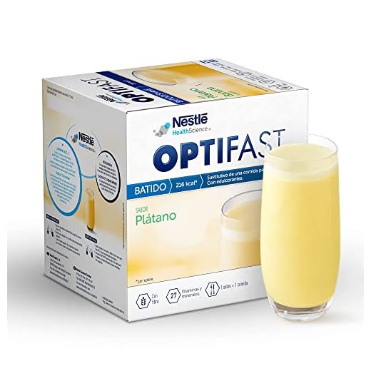 Optifast® Batido - Plátano - 12 sobres de 55g - Sustitutivos de comida - Ayuda para perder peso o a mantenerlo después de haberlo perdido