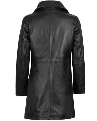 Decrum Leather Coat Women - Real Lambskin Car Coat Style 3/4 Length Womens Leather Coat4