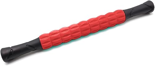 Rodillo de masaje - Masajeador muscular para relajación muscular, recuperación rápida, alivio del dolor, calambres y tensión muscular, M1rojo