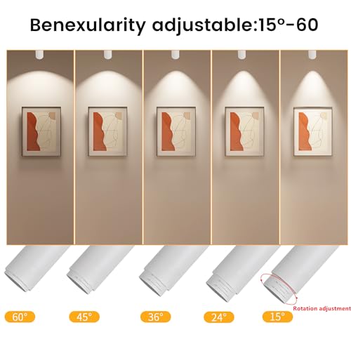 Image of LED Ceiling Spotlight Directional Lighting Indoor Spotlights(White) | Zoomable15-60,5CCT /2700K-5000K,Dimmable,12W,For Living Room Gallery Art Lighting