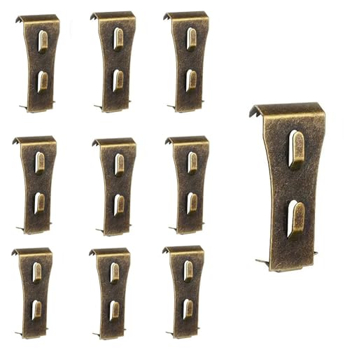 Image of Brick Clips 10 Pcs Brick Clips for Hanging Outdoors Heavy Metal Brick Wall Hangers for Outside Home Decor Brick Hooks for 2-1 /4 Inches to 2-3 /8 Inches High Bricks