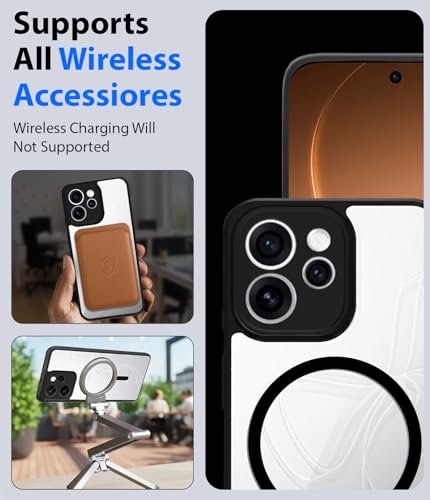 Image of KAPAVER Essential Magnetic Back Cover Case Compatible with Oppo Reno 15 Pro Mini (PC+TPU) (Oppo Reno 15 Pro Mini - Magnetic Black -)