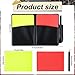 2 Set Soccer Referee Cards, Durable Soccer Red Yellow Card Set Caution and Dismissal Cards for Soccer Volleyball Rugby Baseball Referee Cards with Pencil Ideal for All Levels of Play & Training