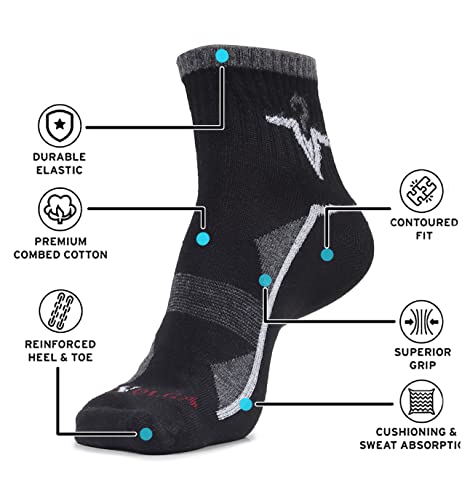 Image of MJE Premium Cotton Ankle Socks for Men and Women - Free Size, Solid Unisex Ankle Length Socks, Pack of 5 (Multicoloured)