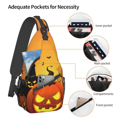 Bolso tipo Sling Unisex para Halloween Casual y Deportivo miniatura 4