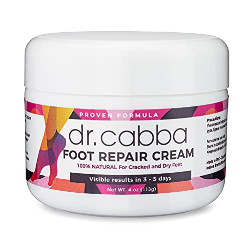 Natural Foot Cream For Dry Cracked Feet - RESULTS Within Days Or Pay Nothing - Deep Moisturizing Formula With Urea - for Cracked Heels, Dry, Flaky, Rough Foot (4 Ounce)