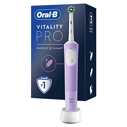 Oral-B Vitality PRO Cepillo de Dientes Eléctrico con Mango Recargable, 3 Modos de Limpieza, Temporizador y Batería de Larga Duración - Lila