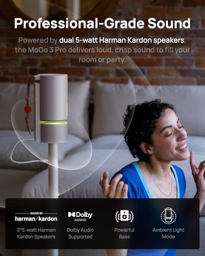 Portable Projector with Google TV and Harman Kardon Sound for 2024, Ideal for Netflix Streaming