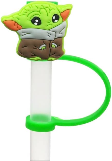 Miniatura 2 de Tapa grande de 0.394 in para popote para Stanley Cup 40 oz 30 oz silicona dibujos animados paja tapas tapas tapas protector tapones para vasos