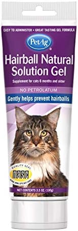 PetAg Hairball Natural Solution Gel Supplement for Cats – 3.5 oz