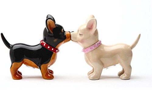 Pucker Up Pups Collectible Salt & Pepper Shaker Set S/P by Pacific Trading