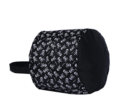 E-FirstFeeling Halloween Bags Trick or Treat Bags Halloween Basket Candy Gift Bucket Tote Bag - Black Skull - Thumbnail 3